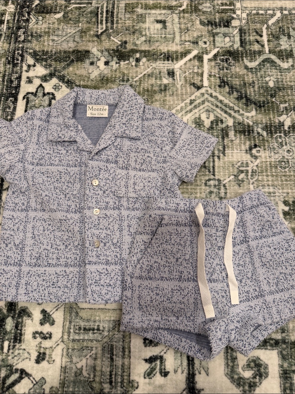 Blue Printed Kids cabana Set